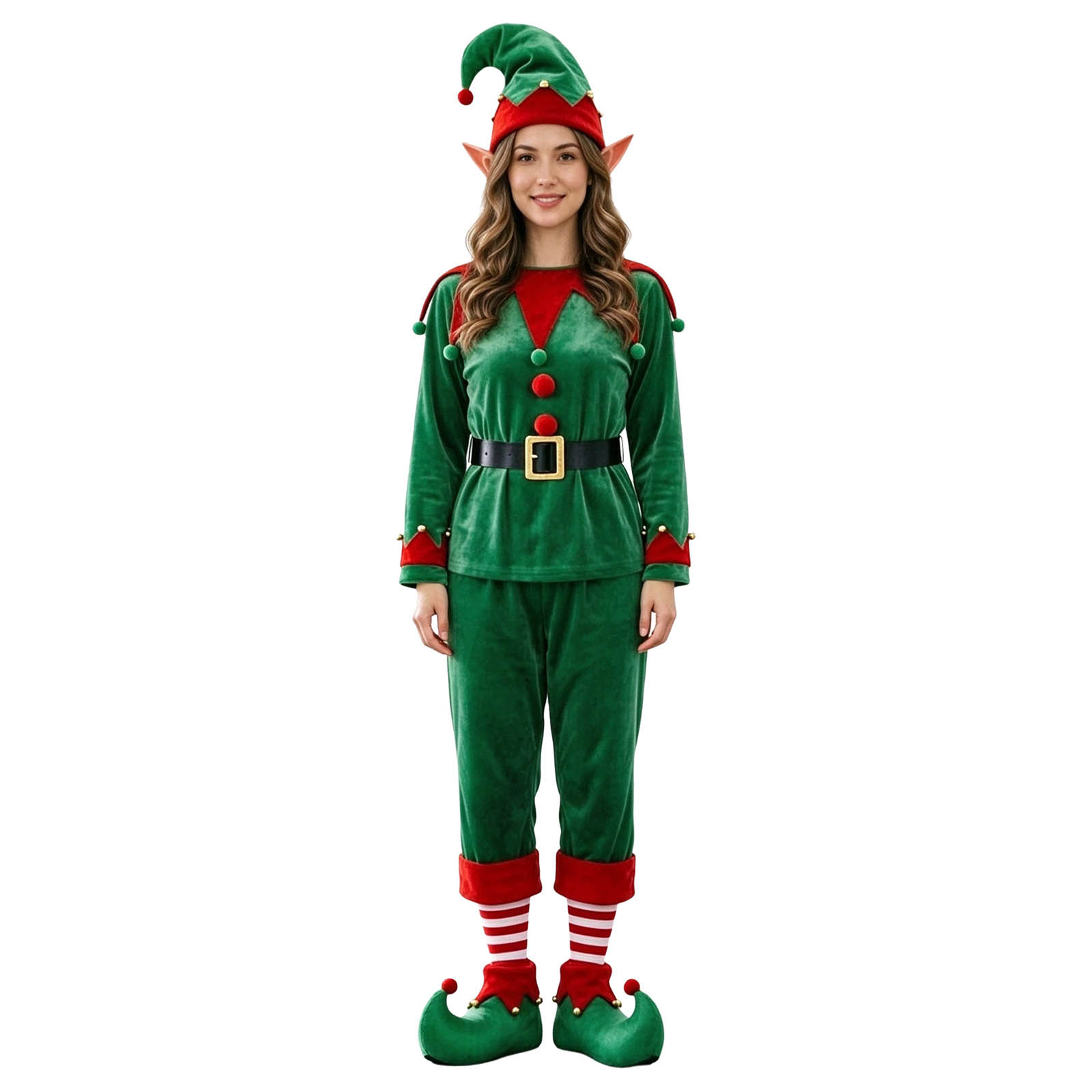 Unisex Xmas Velvet Elf Outfit  - đánh giá và giá Women Shoes Xxl