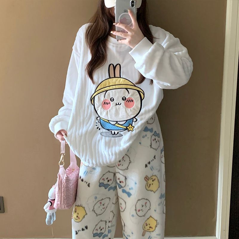 Cartoon Usagi Fleece Pajama Se - đánh giá và giá Women Shoes Xxl