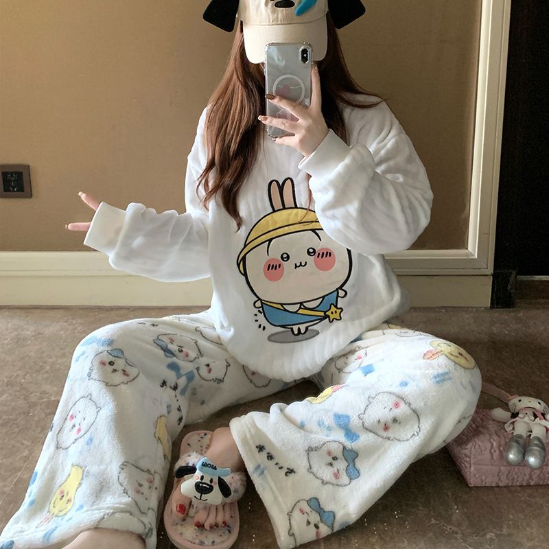 Cartoon Usagi Fleece Pajama Se - đánh giá và giá Women Shoes Xxl