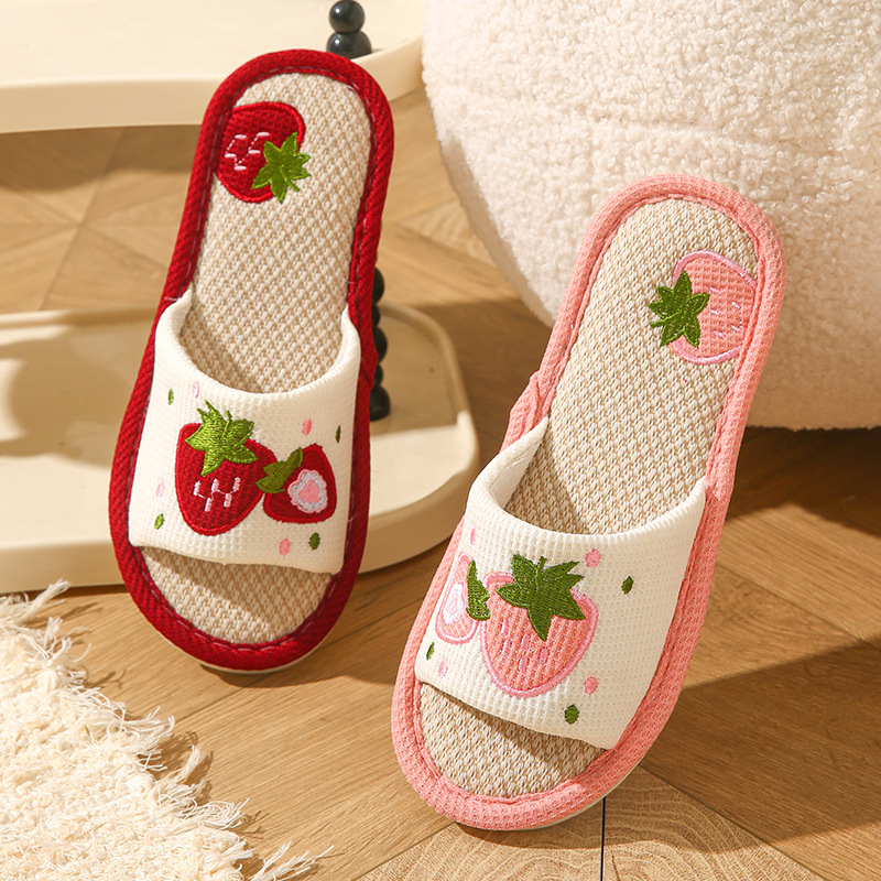 Strawberry Linen Women Slipper - đánh giá và giá Mule Slip On