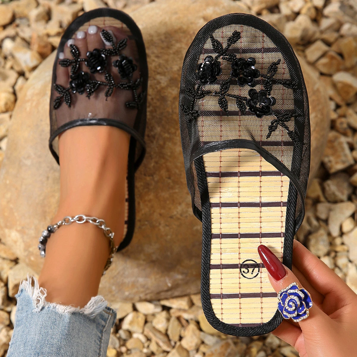 Ladies Mesh Closed Toe Slide S - đánh giá và giá Mule Slip On
