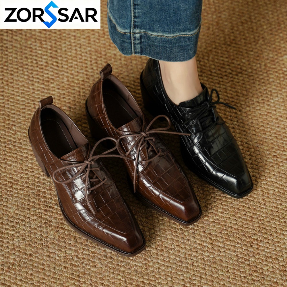 Women's Shoes Real Leather 202 - đánh giá và giá Oxford Lace Up Women